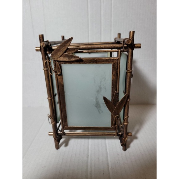 Feng Shui metal and glass candle holder - Picture 3 of 6